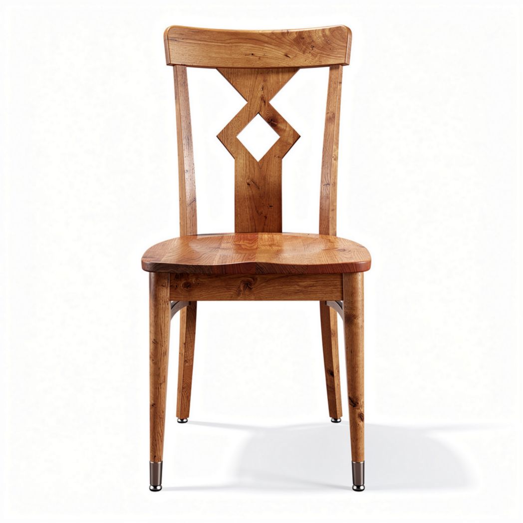 Chaise en bois de hêtre avec dossier décoratif dimensions 45 x 45 x 90cm