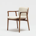 Fauteuil en bois clair avec tissu gris et coussin intégré 70 x 70 x 80cm