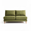 Canapé deux places en tissu vert 180 x 90 x 85 cm avec coussins confortables
